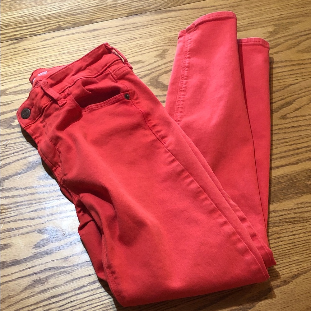 Old Navy Women's Vibrant Red Skinny Jeans